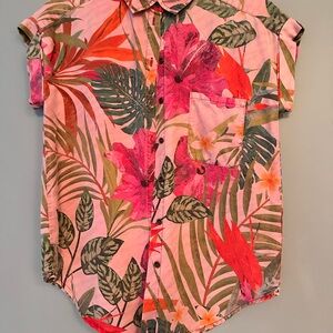 Floral Pink Spanish Premium Brand Desigual Shirt 100% Rayon